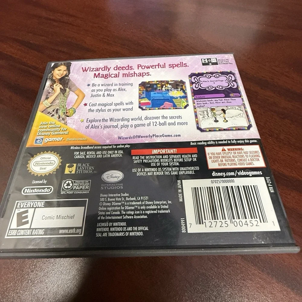 Wizards of Waverly Place CIB W/ Manual - Nintendo DS